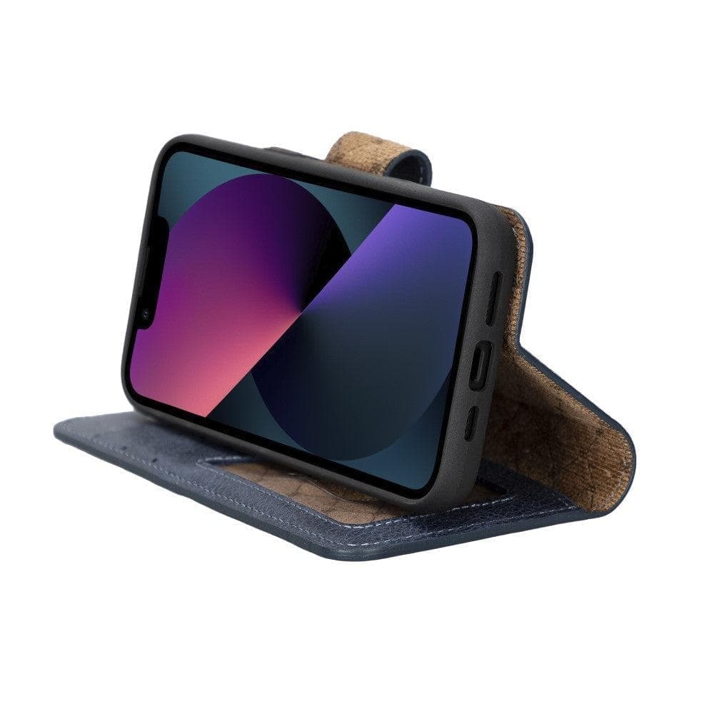 Apple iPhone 15 Series Detachable Leather Wallet Case Darker Color - MW Bouletta LTD