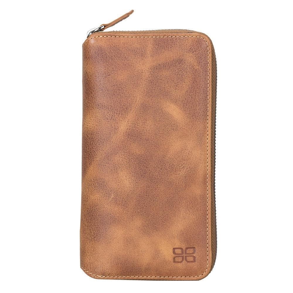 Apple iPhone 8 Series Leather Pouch Magnetic Detachable Leather Wallet Case iPhone 8 / Vegetal Tan Bouletta
