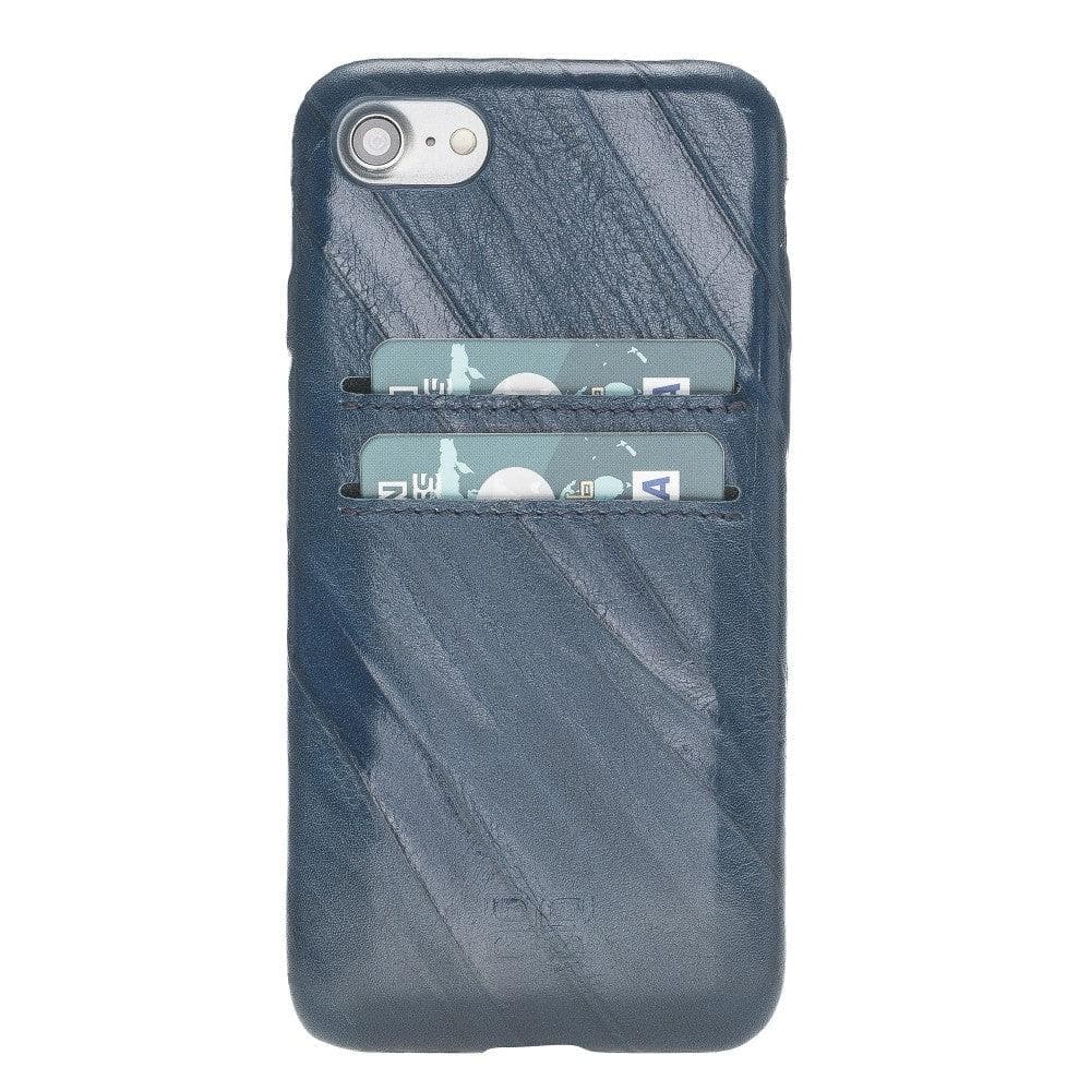 Apple iPhone 8 Series Leather Ultra Cover with Credit Card iPhone 8 / Creased Blue Bouletta LTD