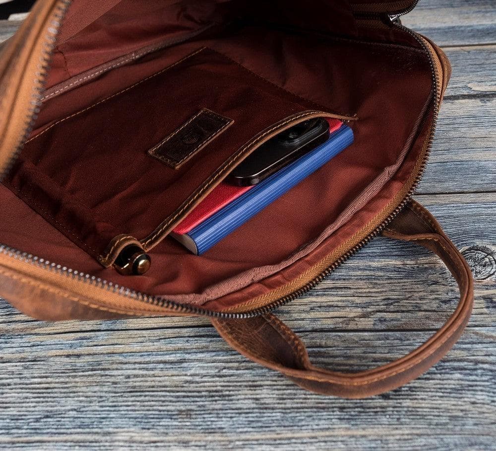 B2B- Apollo Geniun Leather Laptop Bag For 13" Bouletta B2B