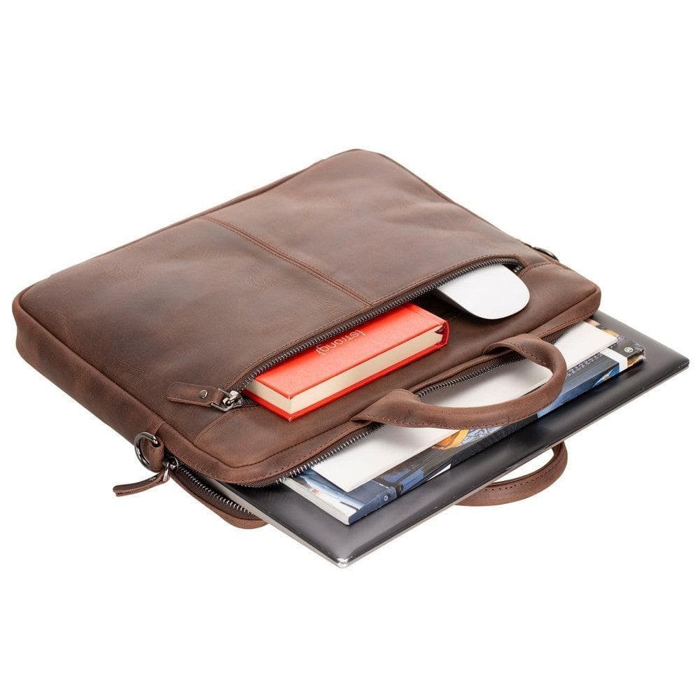 B2B- Apollo Geniun Leather Laptop Bag For 13" Bouletta B2B