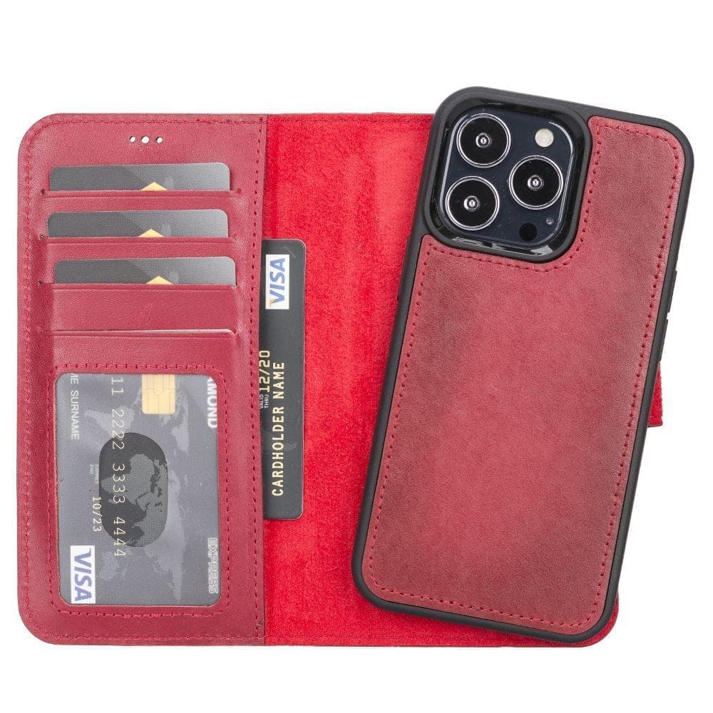 B2B - Apple iPhone 13 Series Detachable Leather Case RFID/ MWW iPhone 13 6.1" / V4EF Bouletta B2B