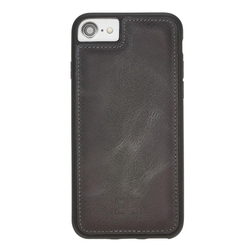 Flexible Genuine Leather Back Cover for Apple iPhone 7 Series iPhone 7 / Tiguan Gray Bouletta