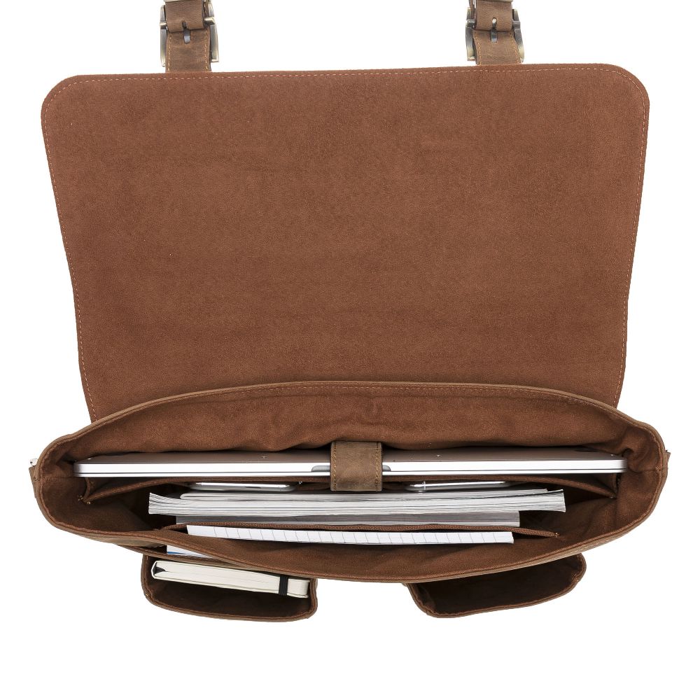 Olympus Briefcase Leather Bag 17"
