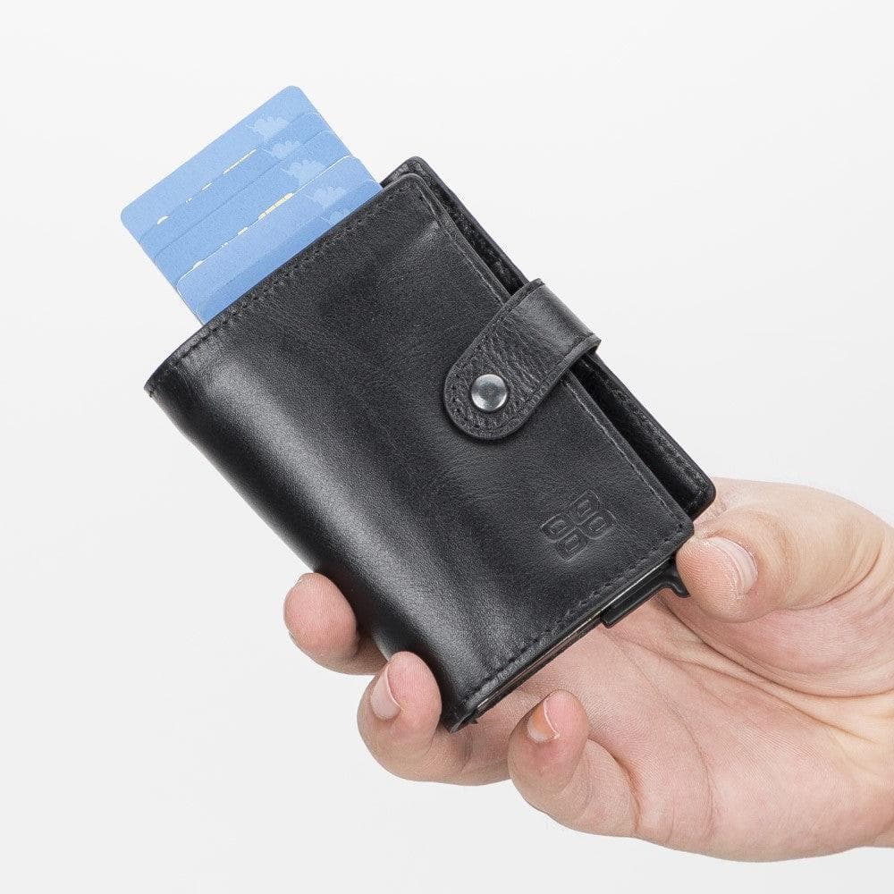Leather Palertag Zip Mechanical Card Holder Bouletta B2B
