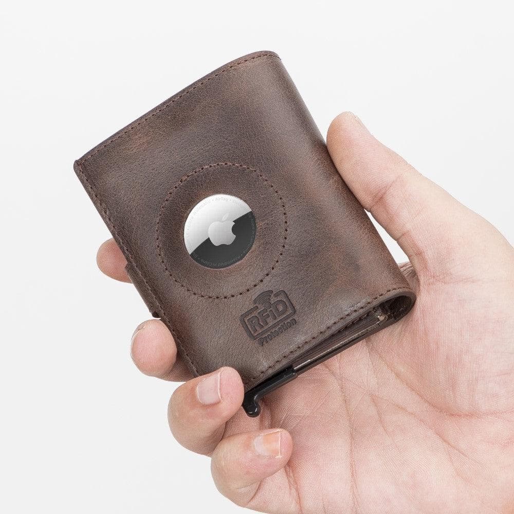 Leather Palertag Zip Mechanical Card Holder Bouletta B2B