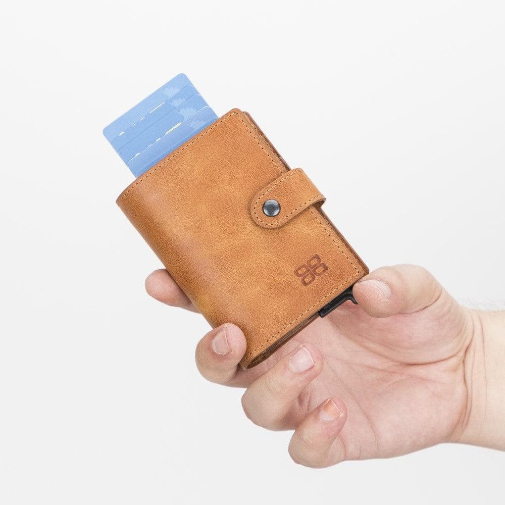 Leather Palertag Zip Mechanical Card Holder Bouletta B2B