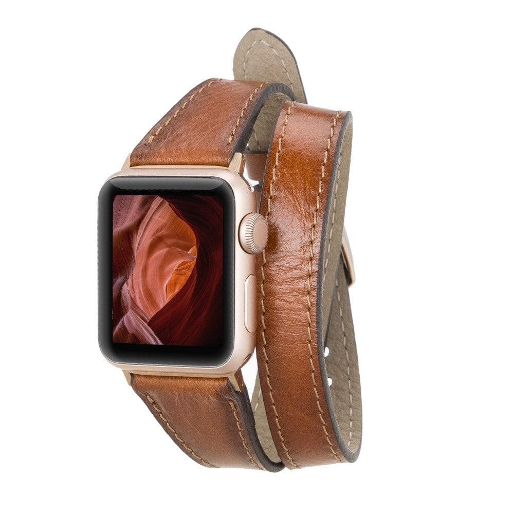 Leeds Double Tour Slim Apple Leather Watch Strap RST2EF Bouletta LTD