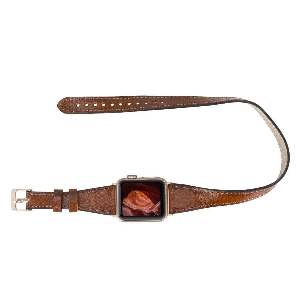 Leeds Double Tour Slim Apple Leather Watch Strap Bouletta LTD