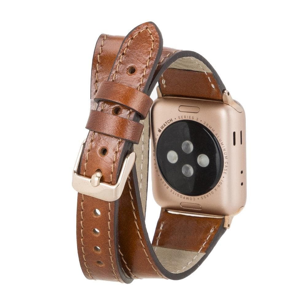 Leeds Double Tour Slim Apple Leather Watch Strap Bouletta LTD