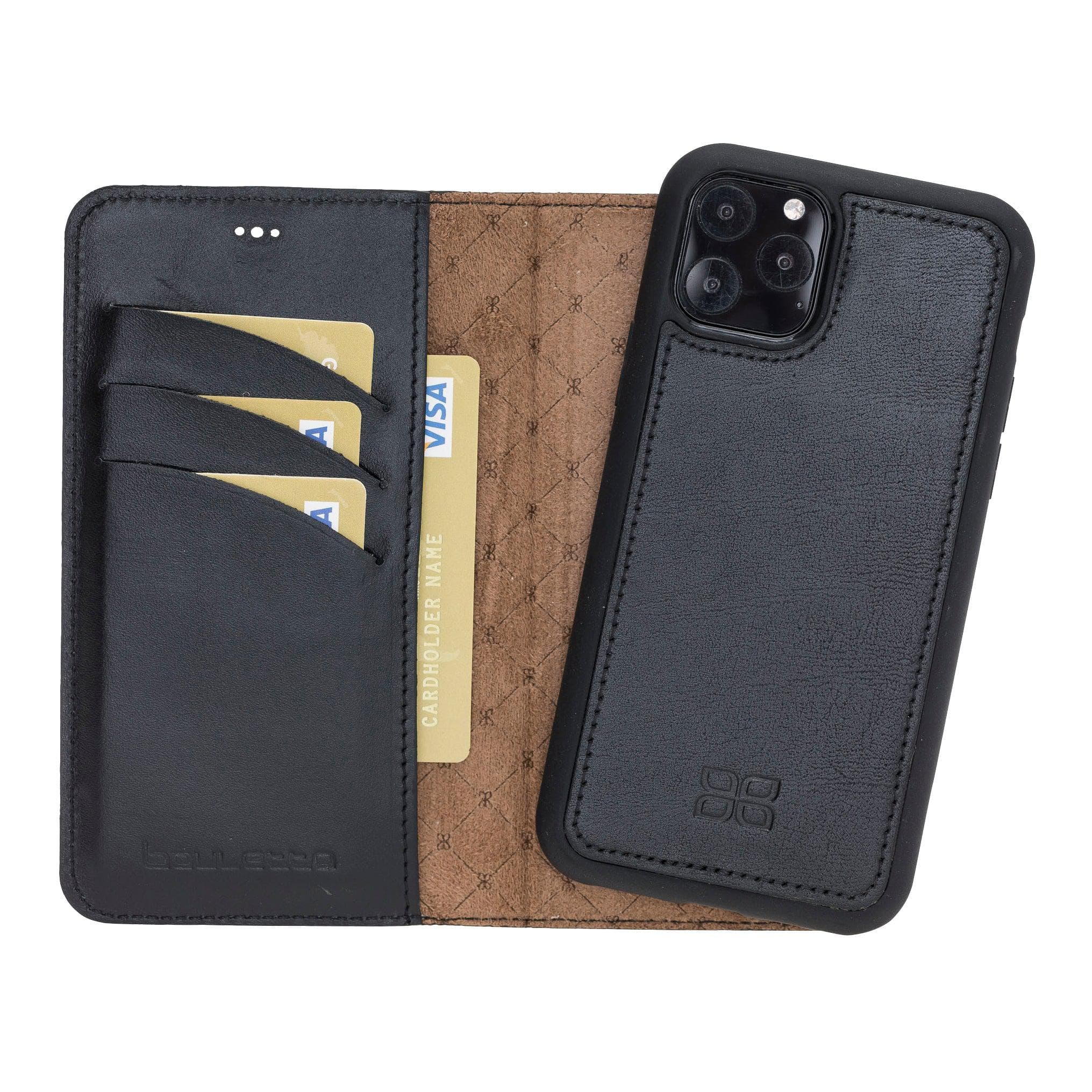 Magnetic Detachable Leather Phone Case for Apple iPhone 11 Series iPhone 11 Pro / Black Bouletta LTD