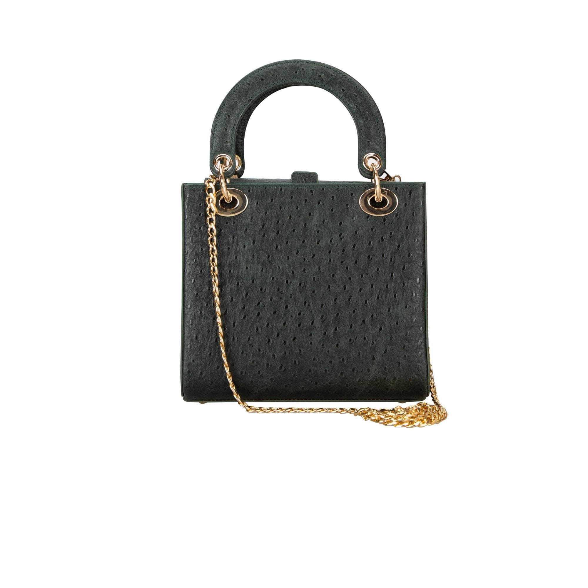 Pinny Geniune Leather Women’s Bag Emerald Green Ostrich Bouletta B2B