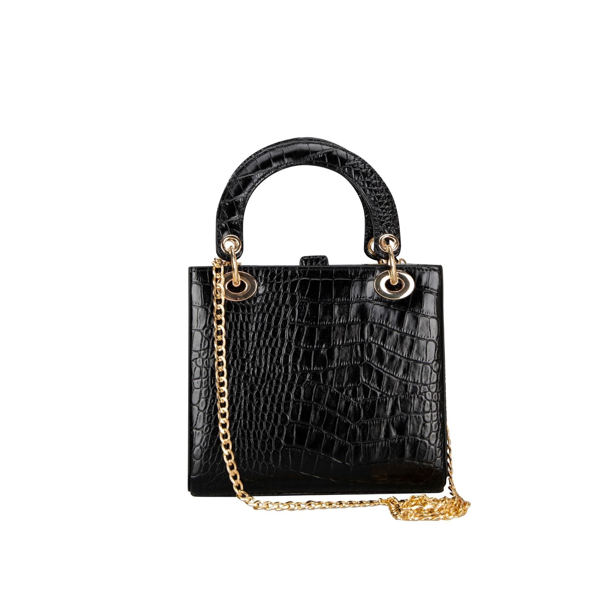 Pinny Geniune Leather Women’s Bag Black Croco Bouletta B2B