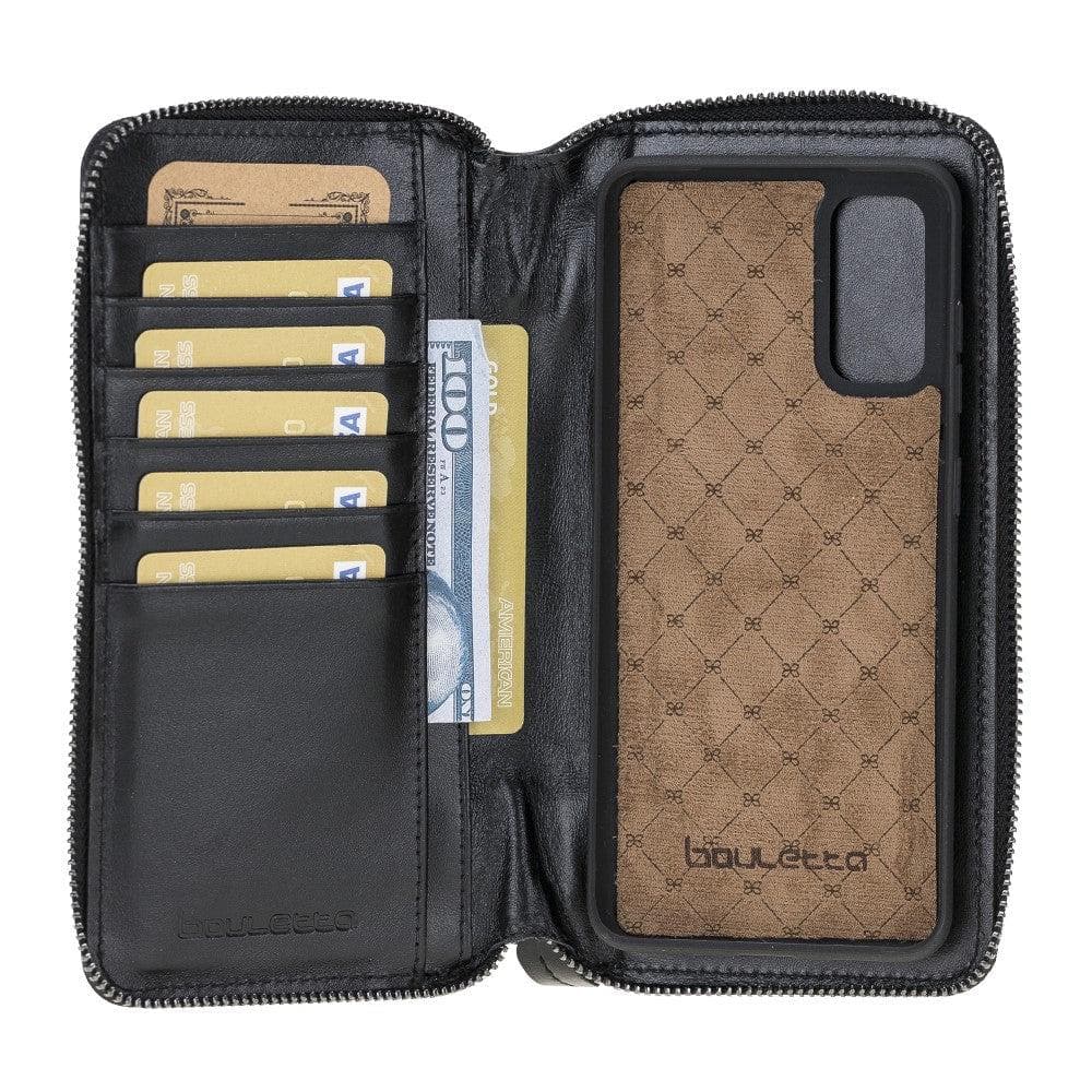Samsung Galaxy S10 Series Leather Pounch Magnetic Cover Case Samsung S10 / Rustic Black Bouletta