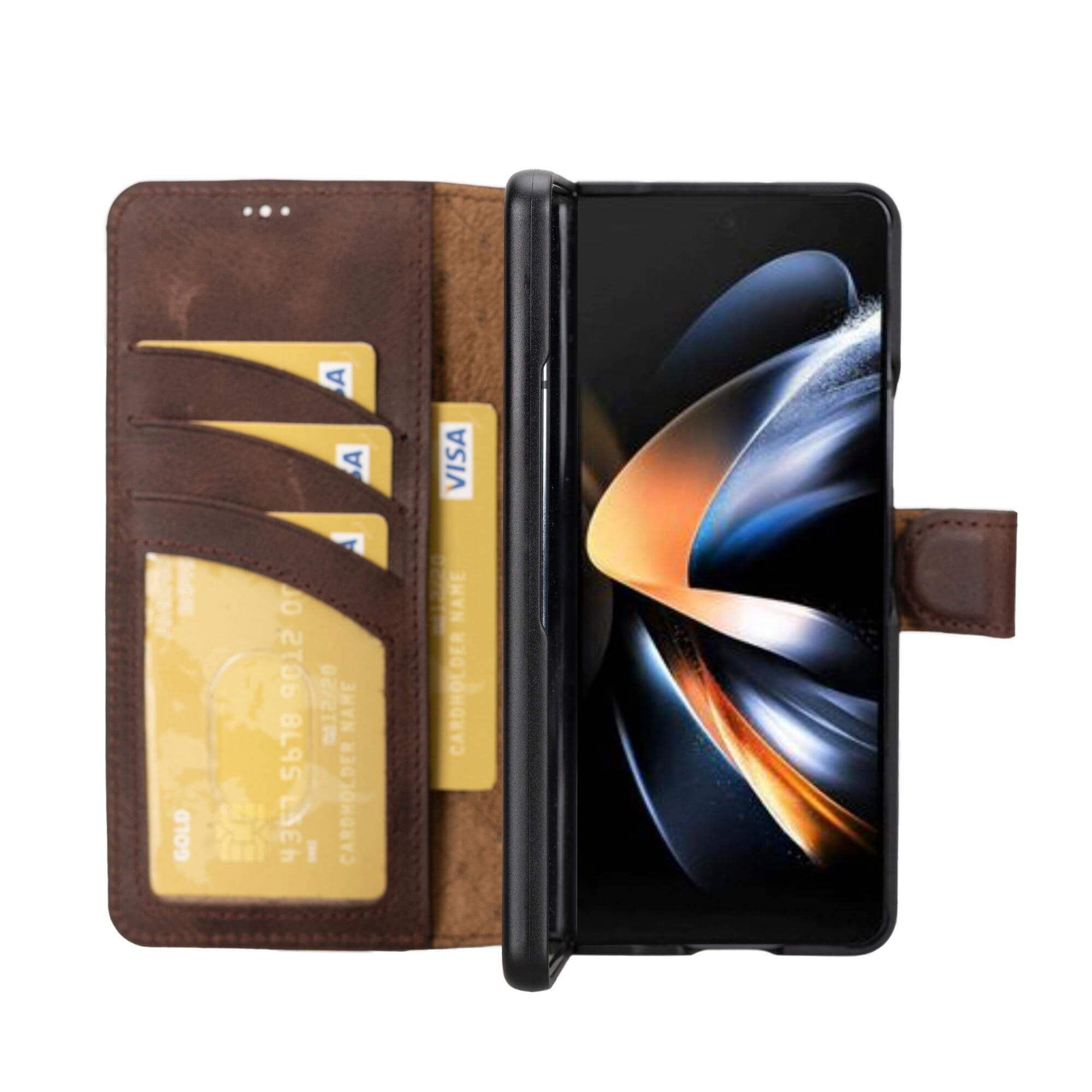 Samsung Galaxy Z Fold 4 Detachable Leather Wallets - MW Bouletta