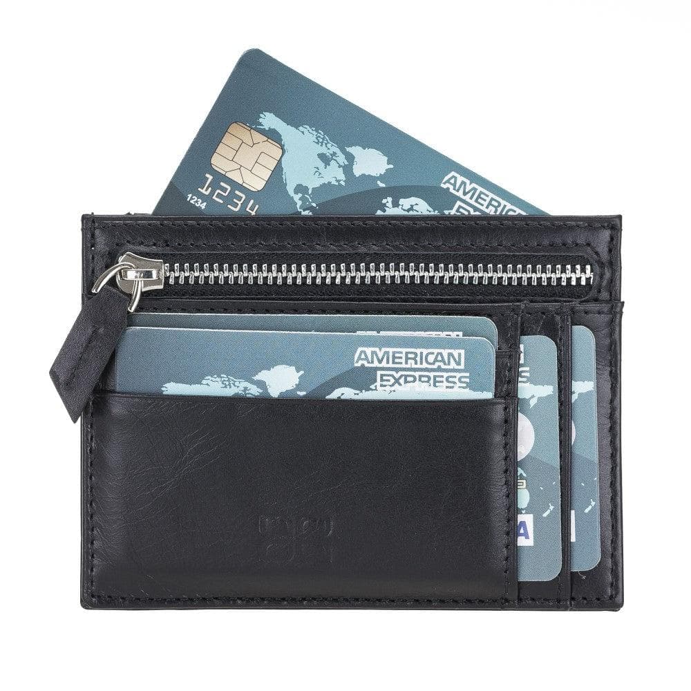 Zip Leather Card Holder Bouletta