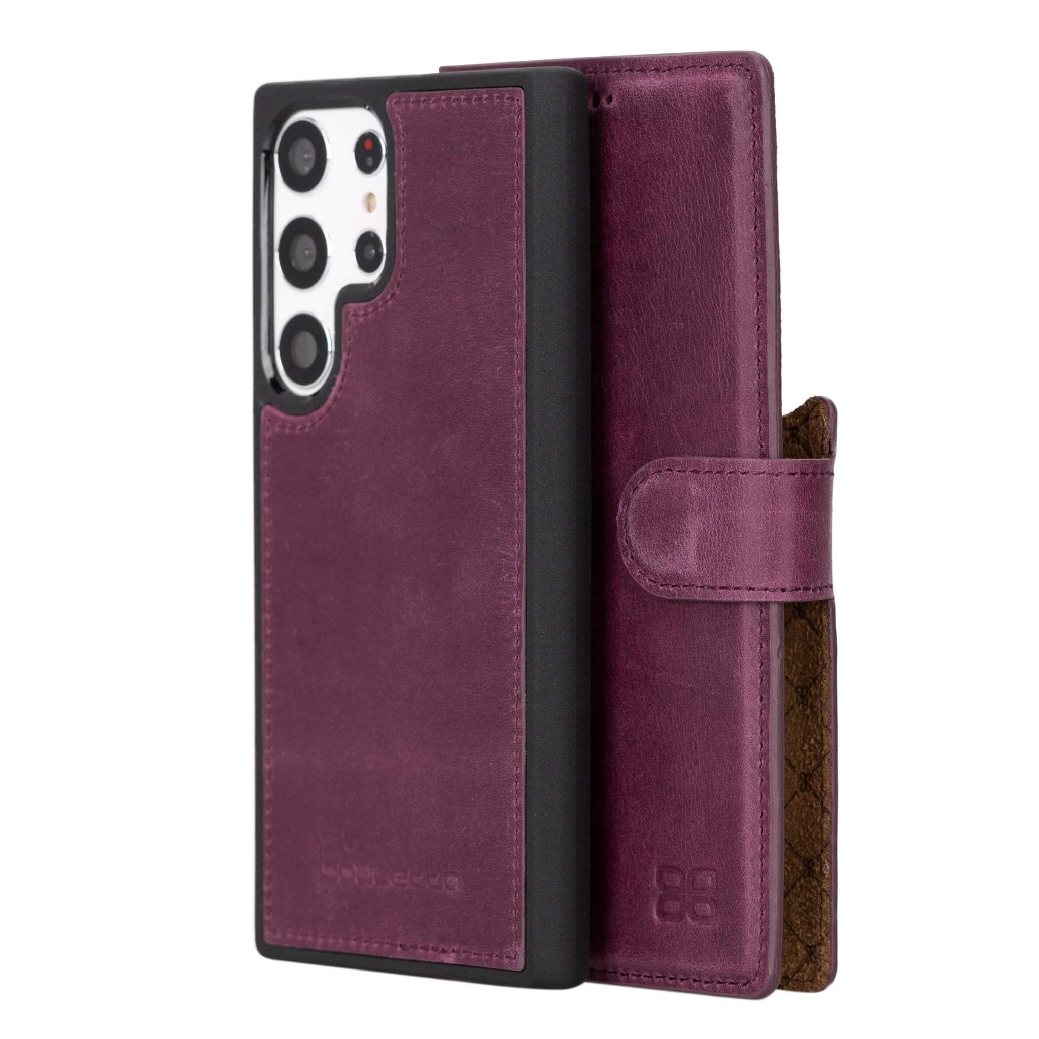 Samsung Galaxy S23 Series Leather Wallet Cases - MW Galaxy S23 Ultra / Purple Bouletta LTD