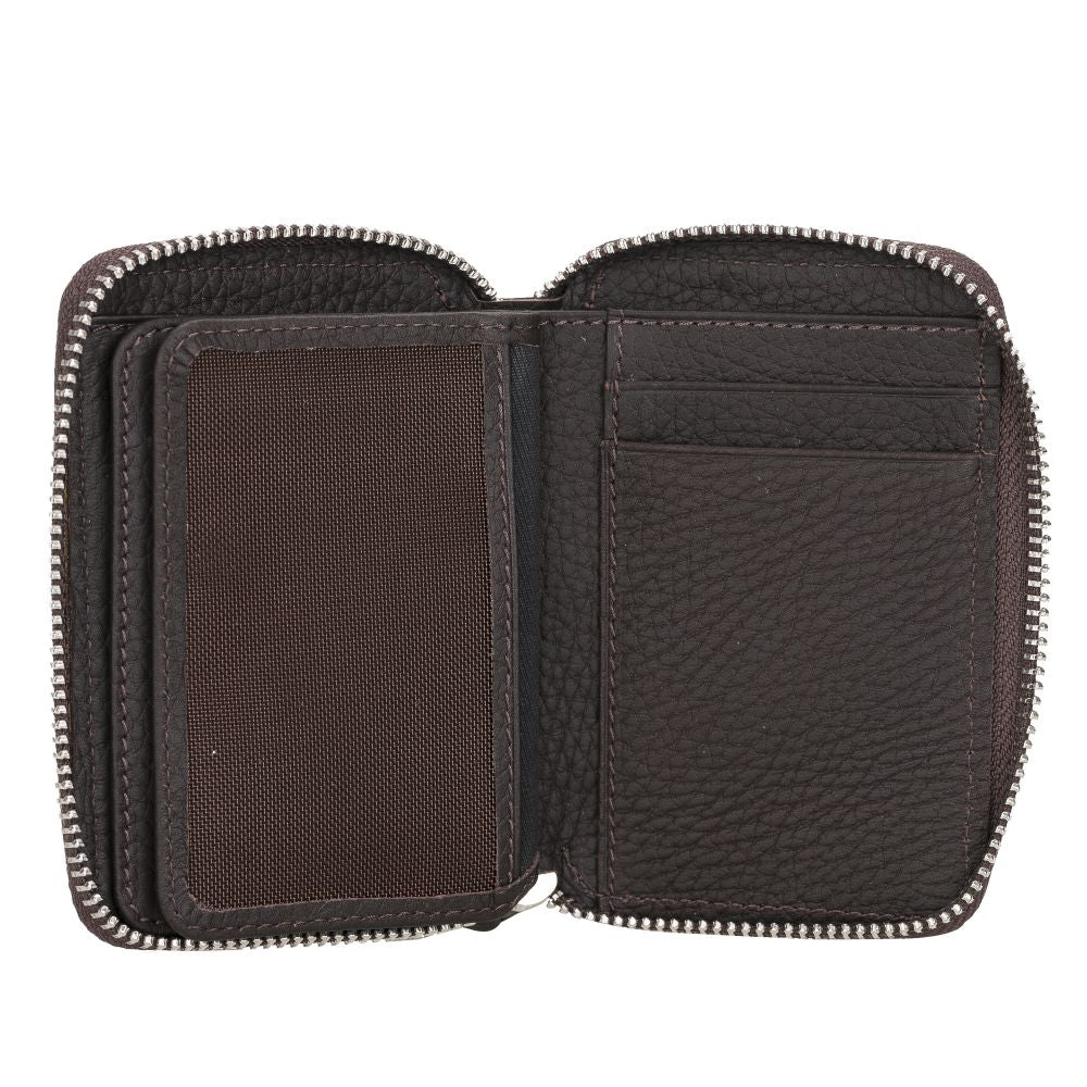 Elvis Leather Credit Card Holder - Zip Wallet Type