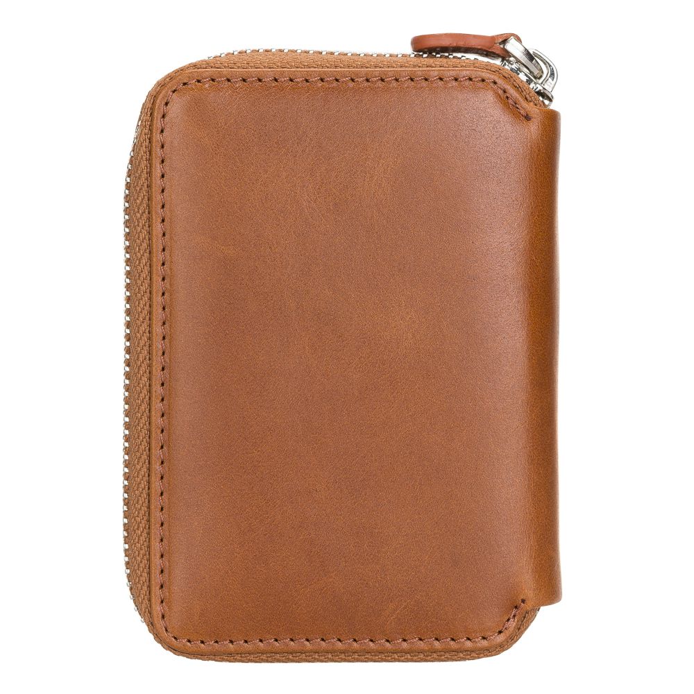 Elvis Leather Credit Card Holder - Zip Wallet Type
