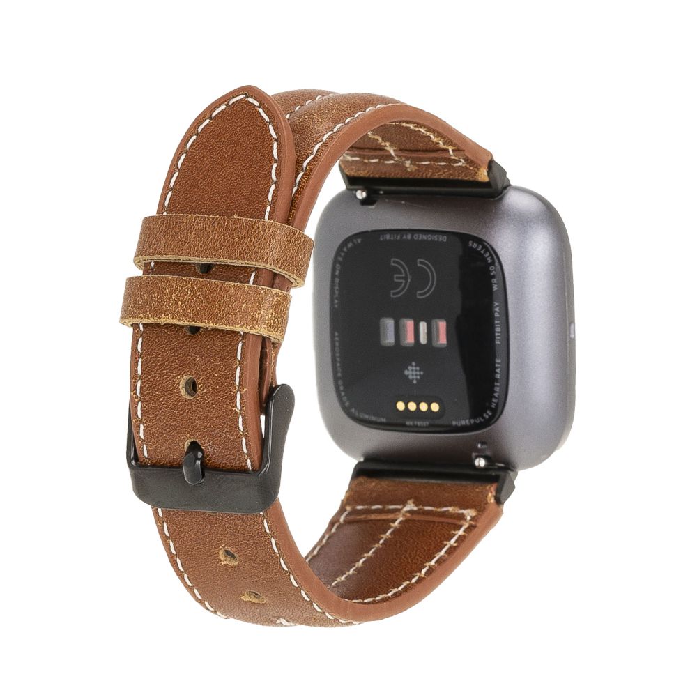 Leather Fitbit Watch Bands - NM3 Classic Stitched