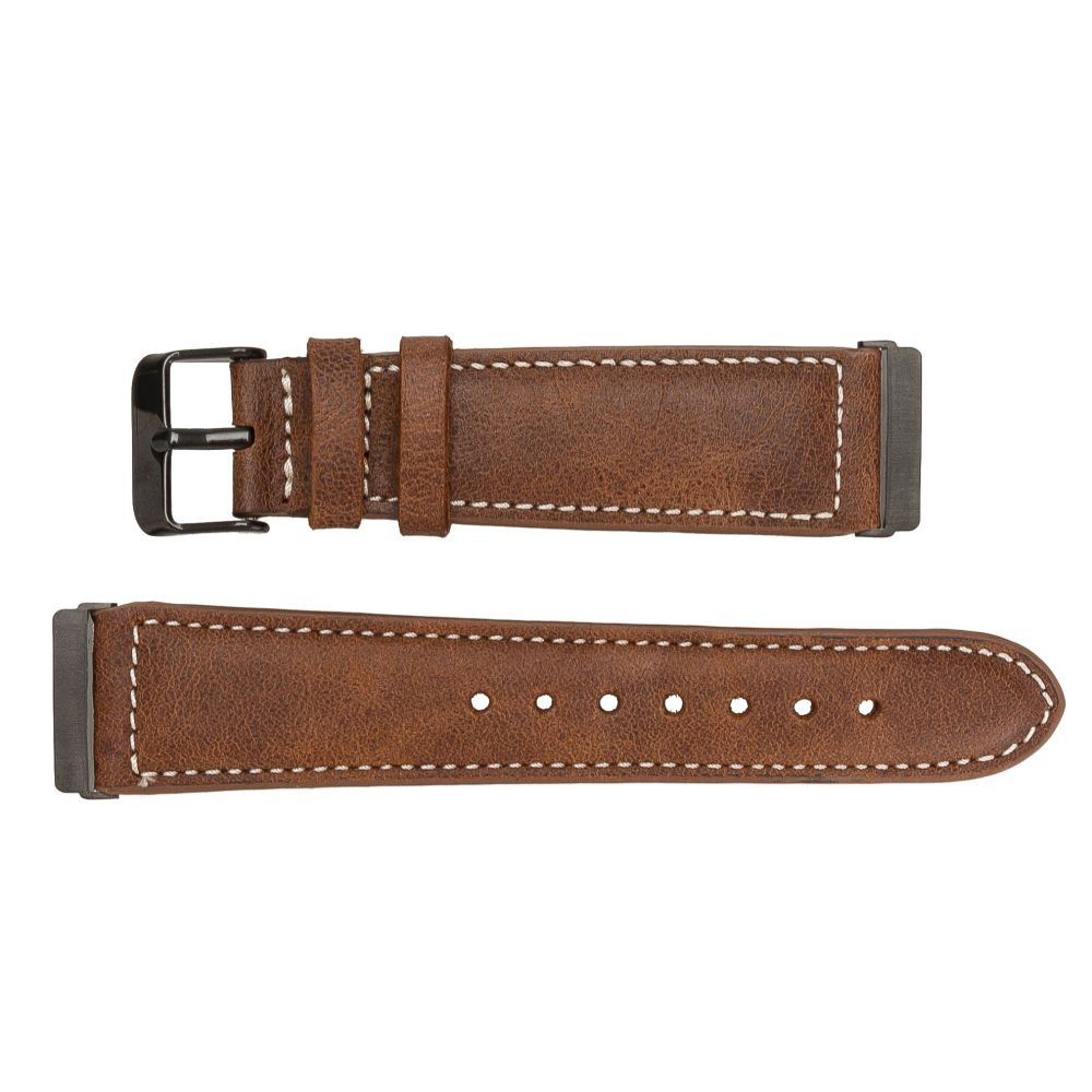Leather Fitbit Watch Bands - NM4 Classic Stitched