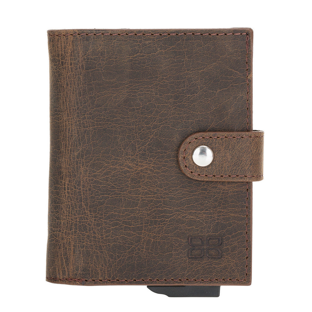 Palermo Mechanical Leather Card Holder Wallet