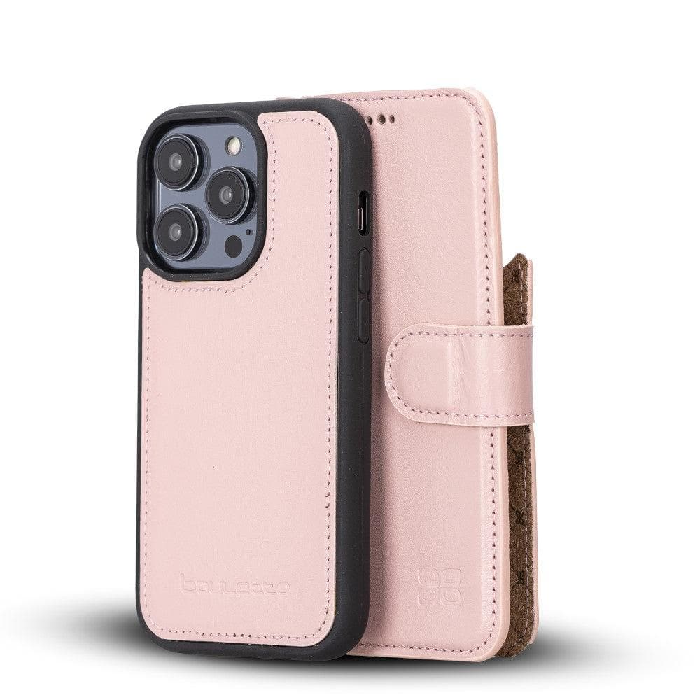 Apple iPhone 14 Series Detachable Leather Wallet Case Colorful - MW iPhone 14 Pro Max / Pink Bouletta LTD