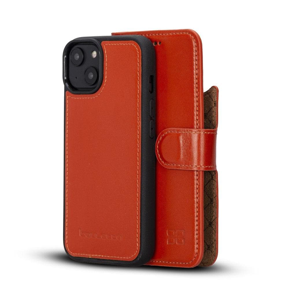 Apple iPhone 14 Series Detachable Leather Wallet Case Colorful - MW iPhone 14 Plus / Orange Bouletta LTD