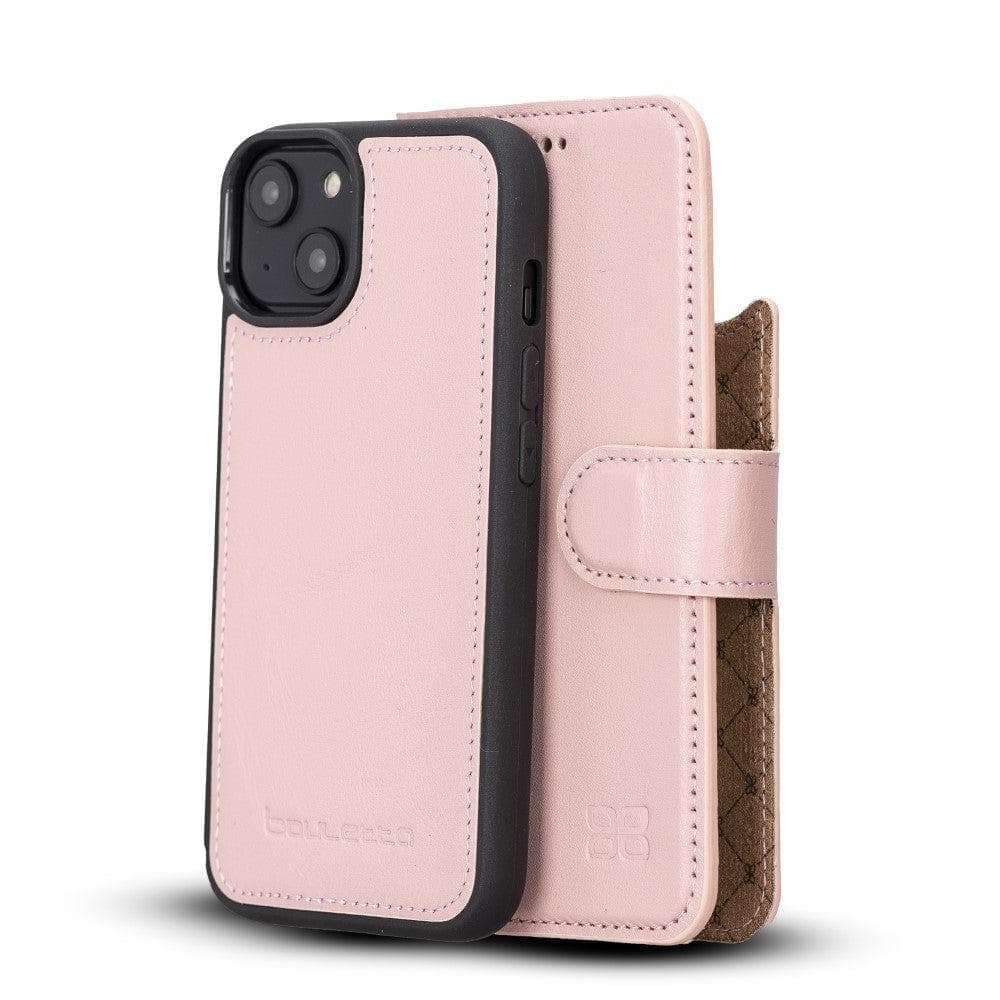 Apple iPhone 15 Series Detachable Leather Wallet Case Colorful - MW iPhone 15 Plus / Pink / Leather Bouletta LTD