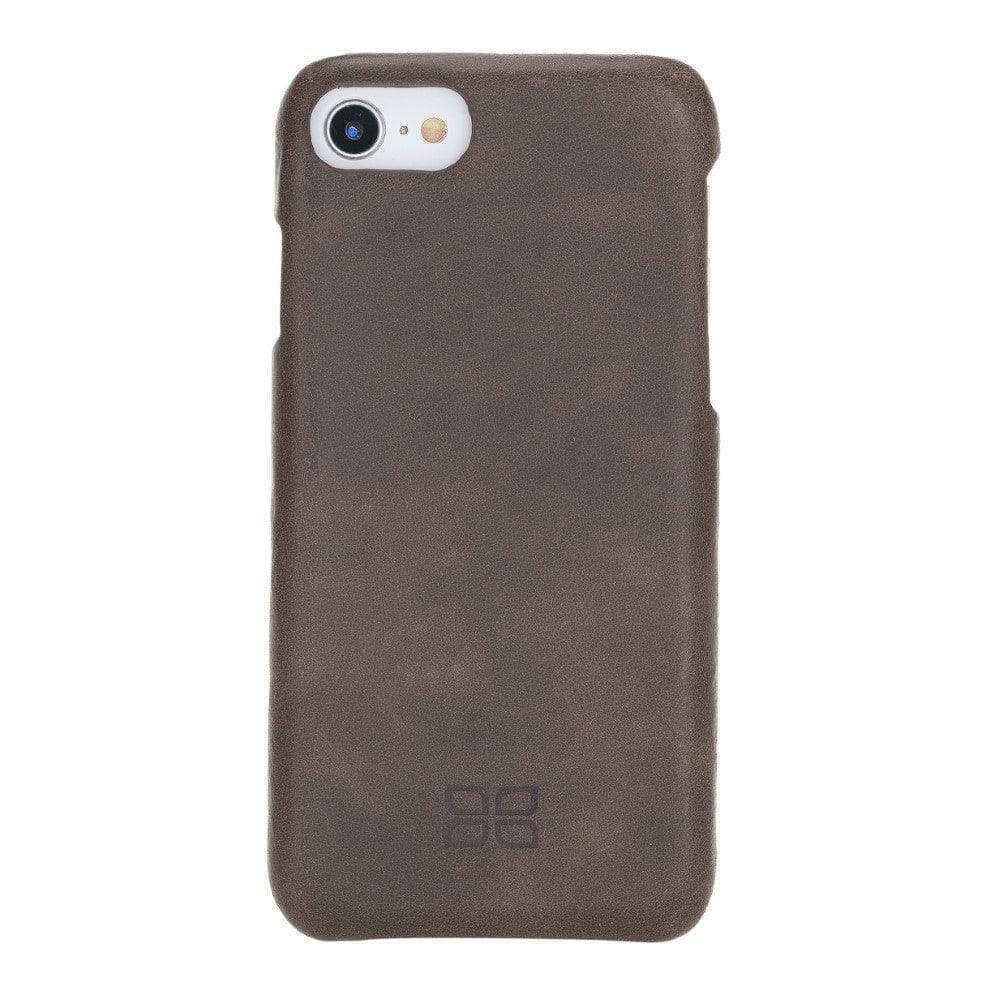 Apple iPhone SE Series Fully Covering Leather Back Cover Case iPhone SE 3rd Generation ( 2022 ) / Tiguan Brown Bouletta LTD
