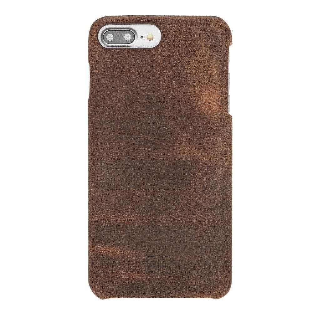 Apple iPhone SE Series Fully Covering Leather Back Cover Case iPhone SE 3rd Generation ( 2022 ) / Antic Brown Bouletta LTD