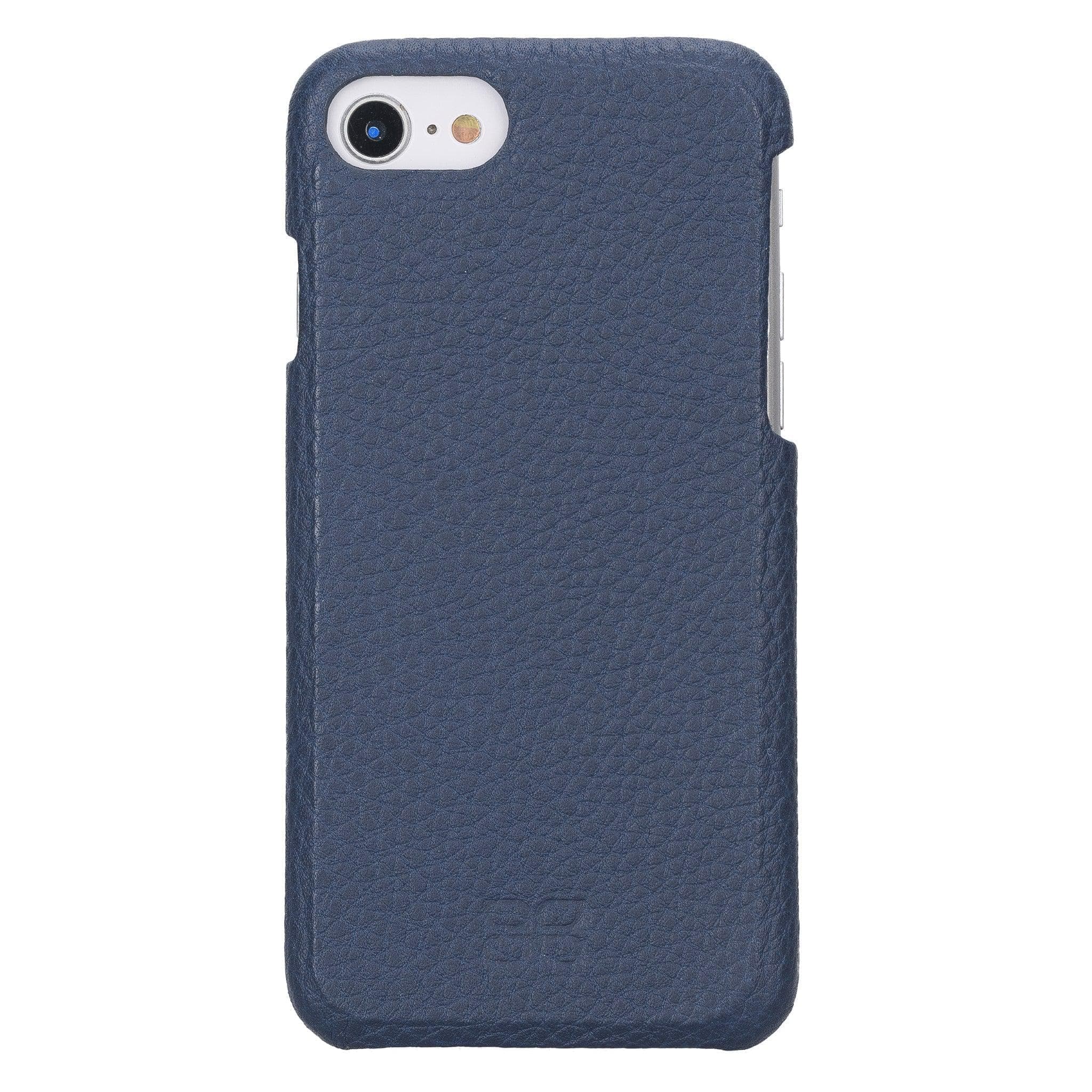 Apple iPhone SE Series Fully Covering Leather Back Cover Case iPhone SE 3rd Generation ( 2022 ) / Floater Dark Blue Bouletta LTD