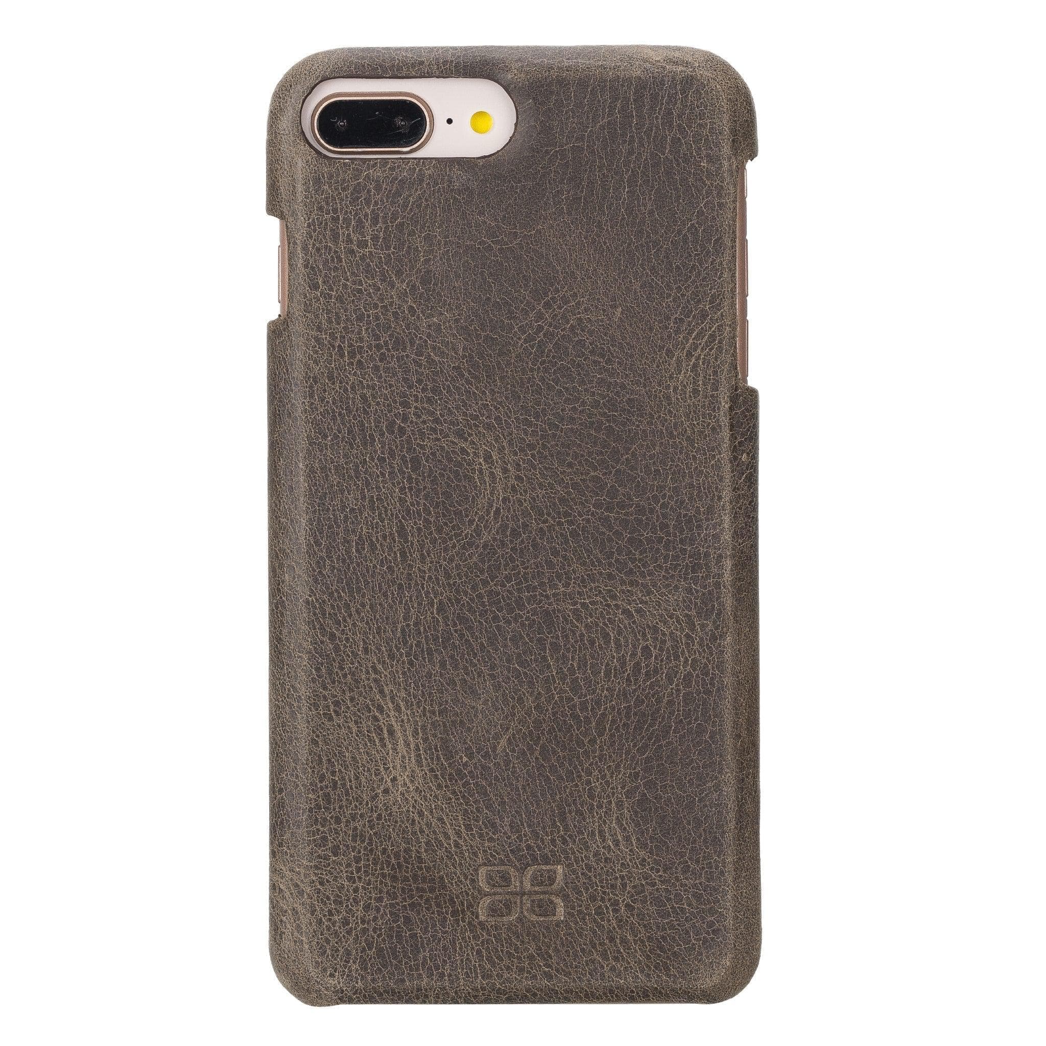 Apple iPhone SE Series Fully Covering Leather Back Cover Case iPhone SE 3rd Generation ( 2022 ) / Mat Dark Brown Bouletta LTD