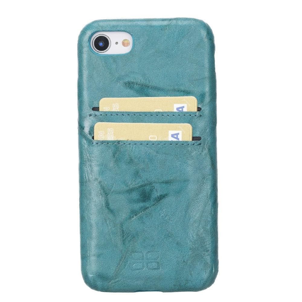 Apple iPhone SE Series Leather Ultra Cover with Credit Card iPhone SE 1st Genaration / Creased Light Blue Bouletta