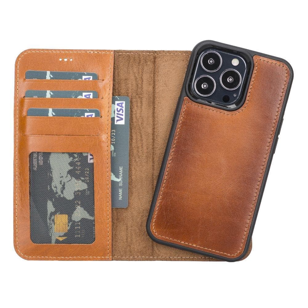 B2B - Apple iPhone 13 Series Detachable Leather Case RFID/ MWW iPhone 13 6.1" / RST2EF Bouletta B2B