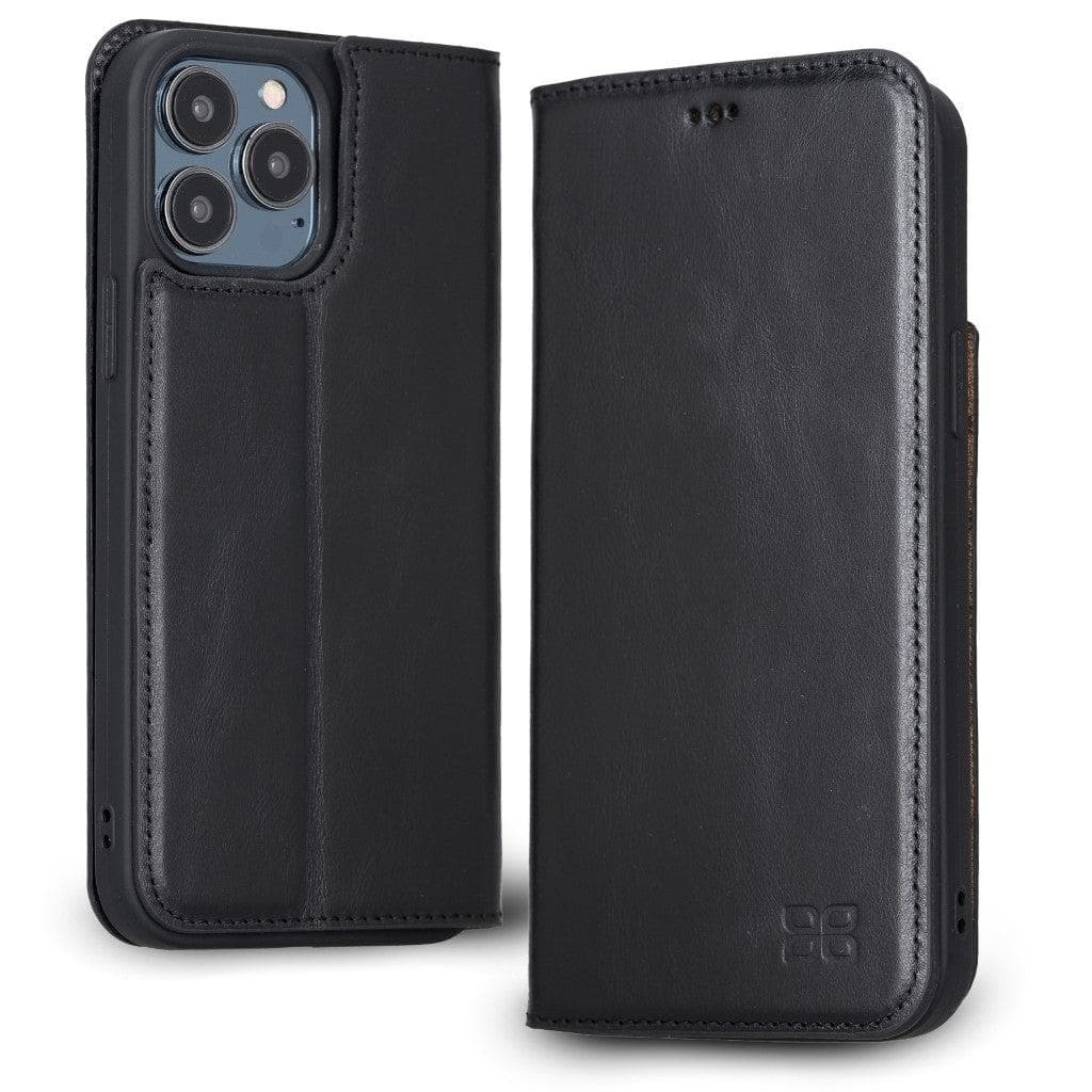 Brooks Leather Slim Wallet Case for Apple iPhone 13 Series iPhone 13 Pro Max / Black Bouletta LTD