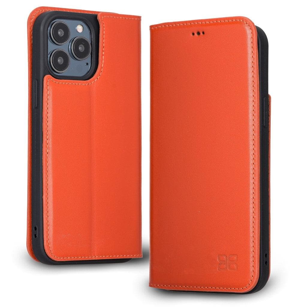 Brooks Leather Slim Wallet Case for Apple iPhone 13 Series iPhone 13 Pro Max / Orange Bouletta LTD