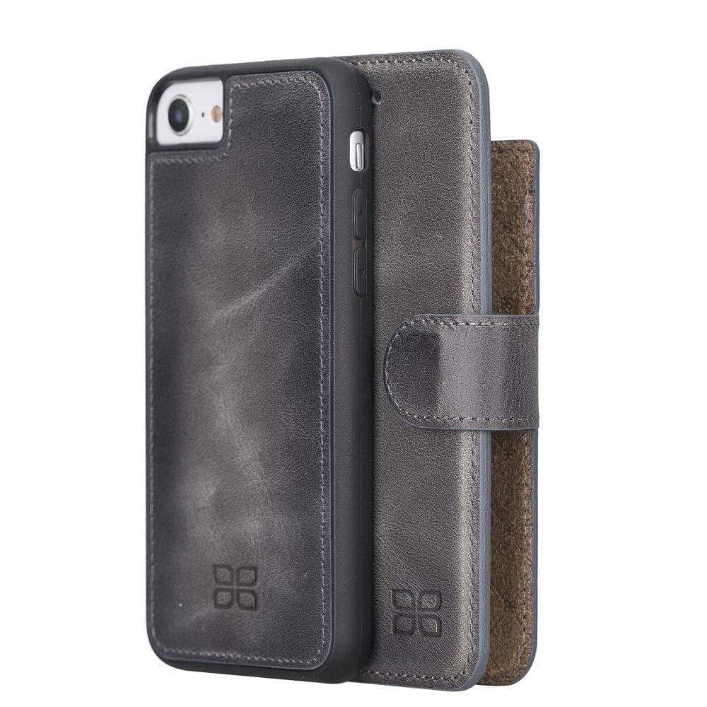 Detachable Leather Wallet Case for Apple iPhone SE Series iPhone SE 1st Genaration / Tiguan Gray Bouletta LTD