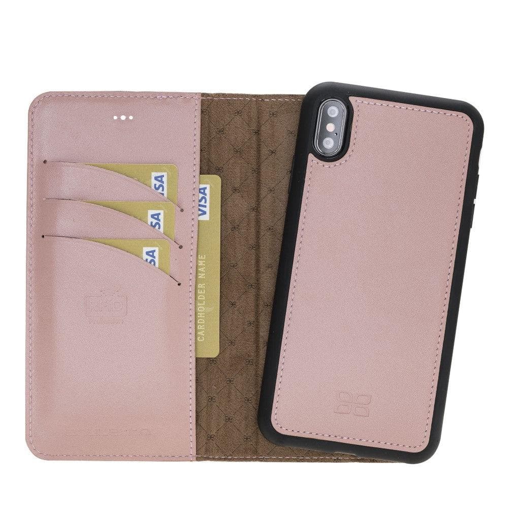 Detachable Leather Wallet Case for Apple iPhone X Series iPhone X / XS / Pink Bouletta LTD