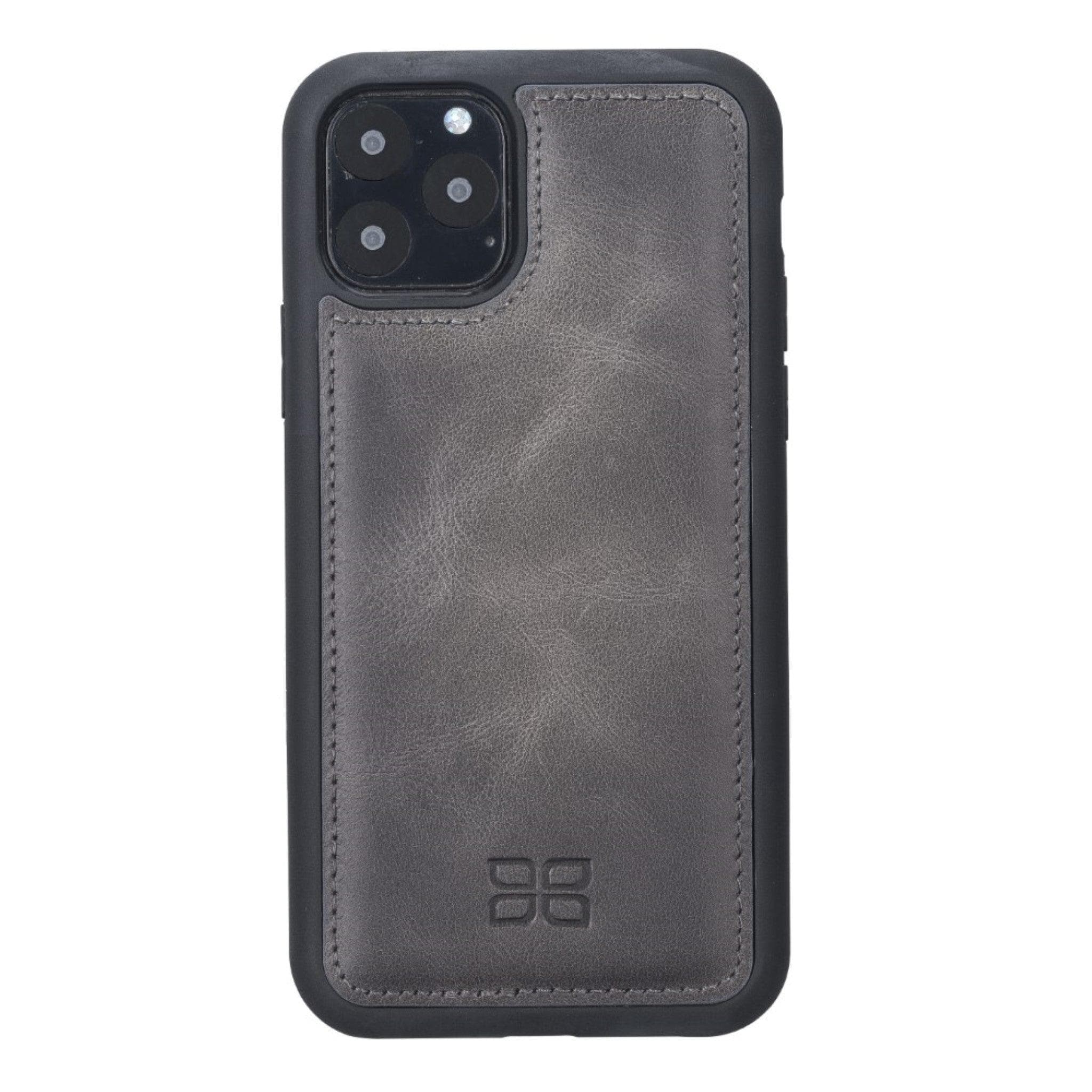 Flex Cover Leather Back Cover Case for Apple iPhone 11 Series iPhone 11 Pro / Tiguan Gray Bouletta LTD