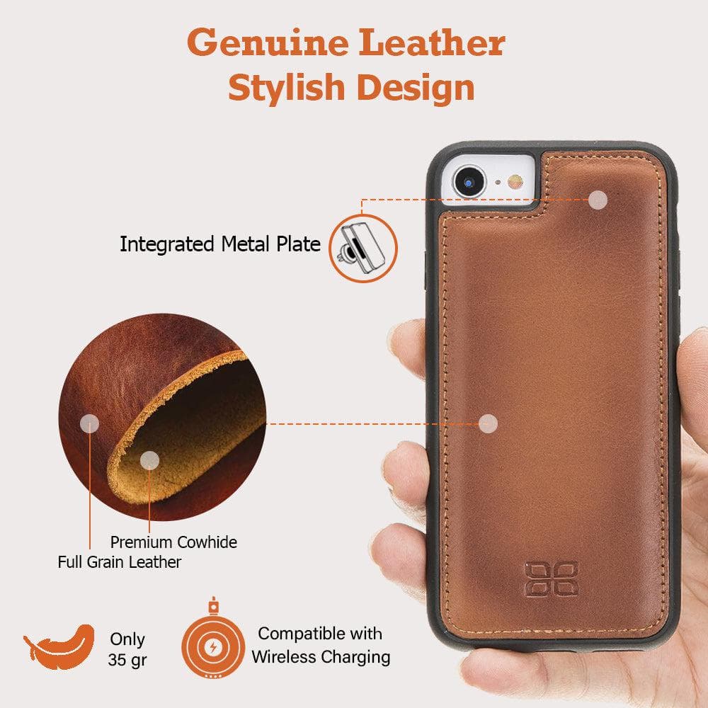 Flexible Genuine Leather Back Cover for Apple iPhone 7 Series Bouletta