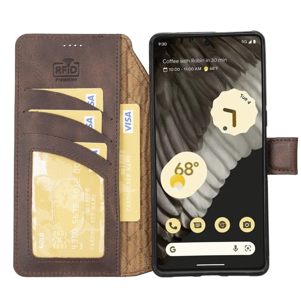 Google Pixel 7 Series Leather DetacHable Wallet Cases Google Pixel 7 Pro / Brown Bouletta