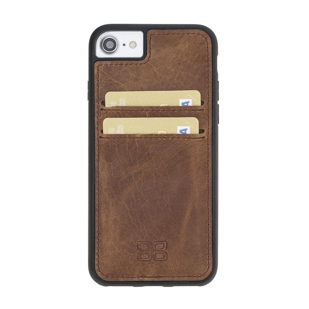 iPhone 7 Series Flexible Leather Back Cover with Card Holders iPhone 7 / Brown Bouletta LTD