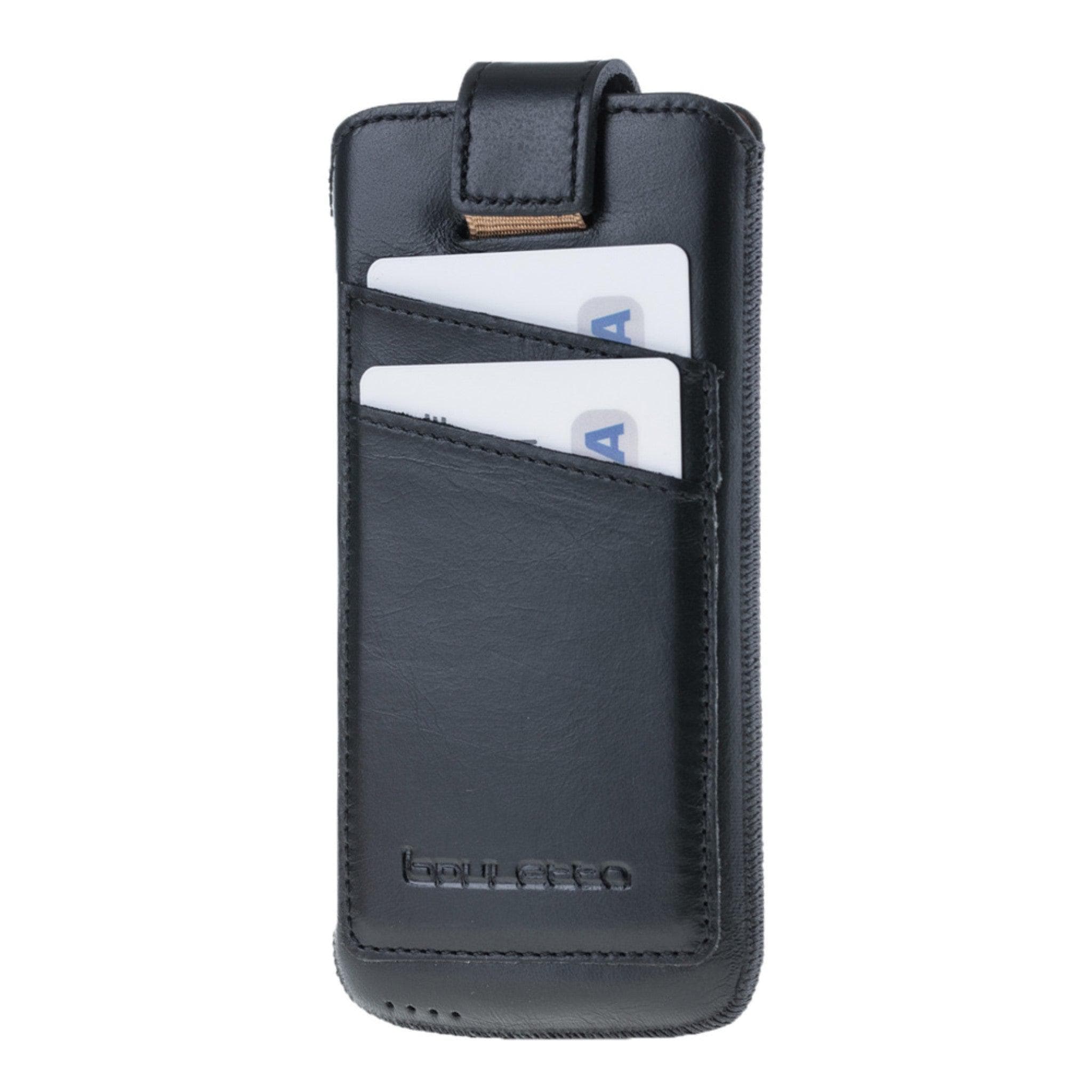iPhone Series Multi Leather Case with Card Holders | iPhone 14, 13, 12, 11, SE, X, 8, 7, 6 Black Bouletta LTD