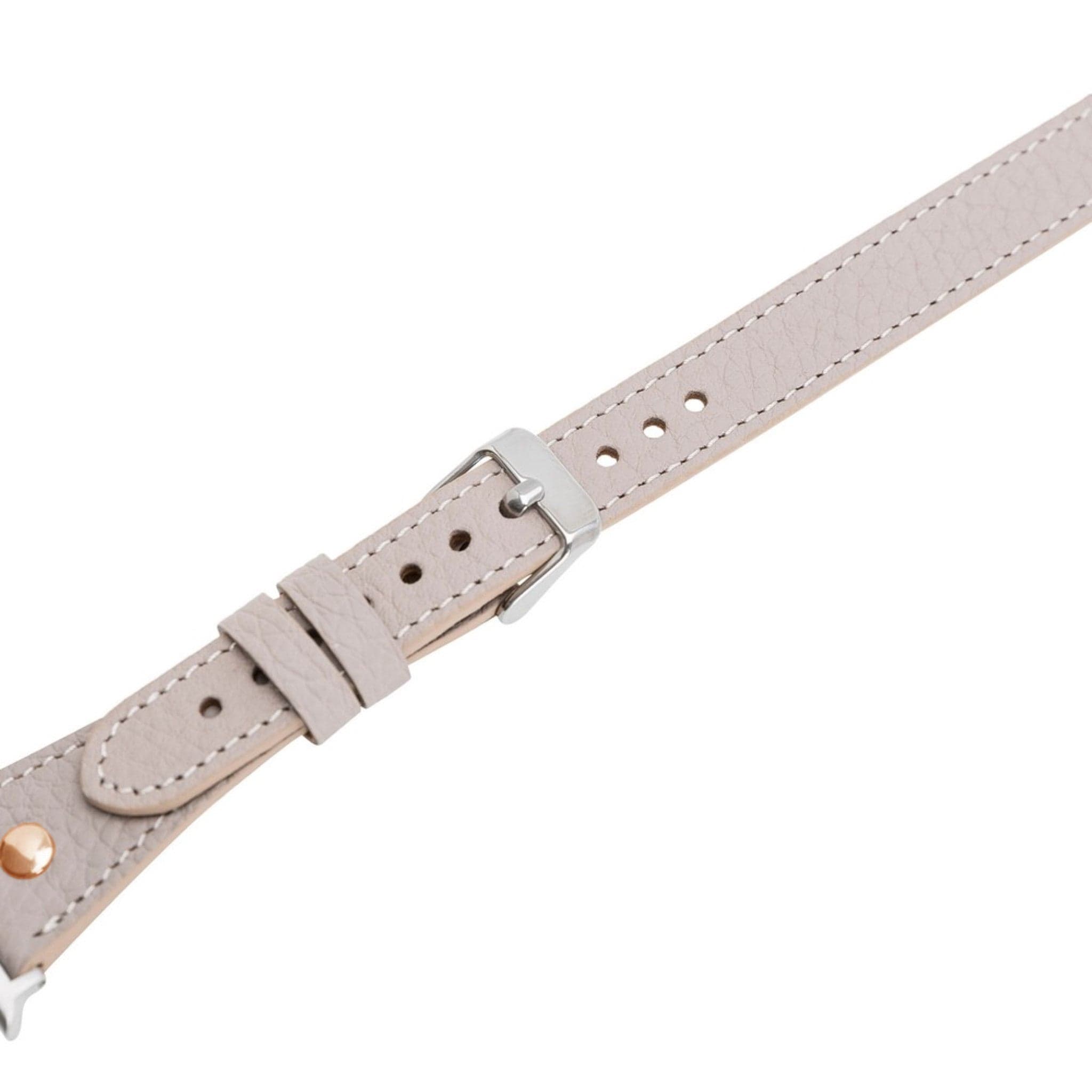 Leeds Double Tour Slim with Rose Gold Bead Apple Watch Leather Straps Bouletta LTD