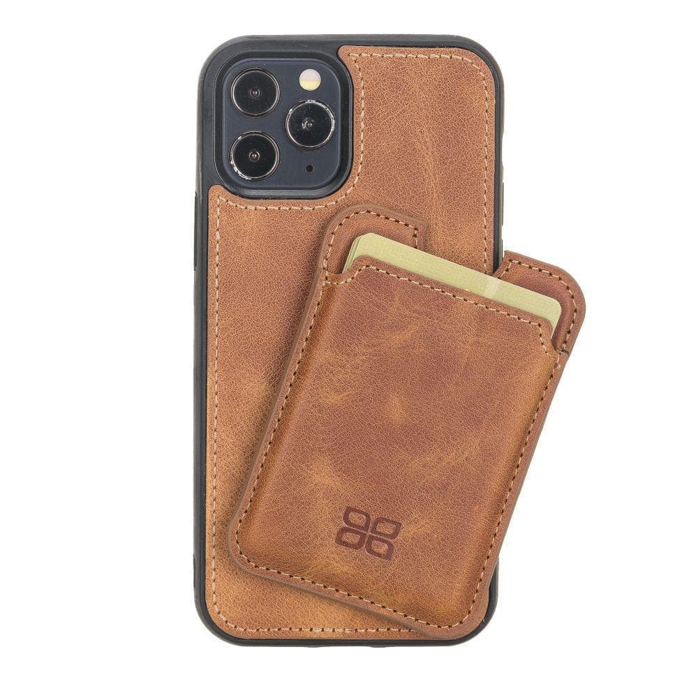 Maggy Magnetic Detachable Leather Card Holder for Back Covers Vegatable Tan / Leather Bouletta B2B