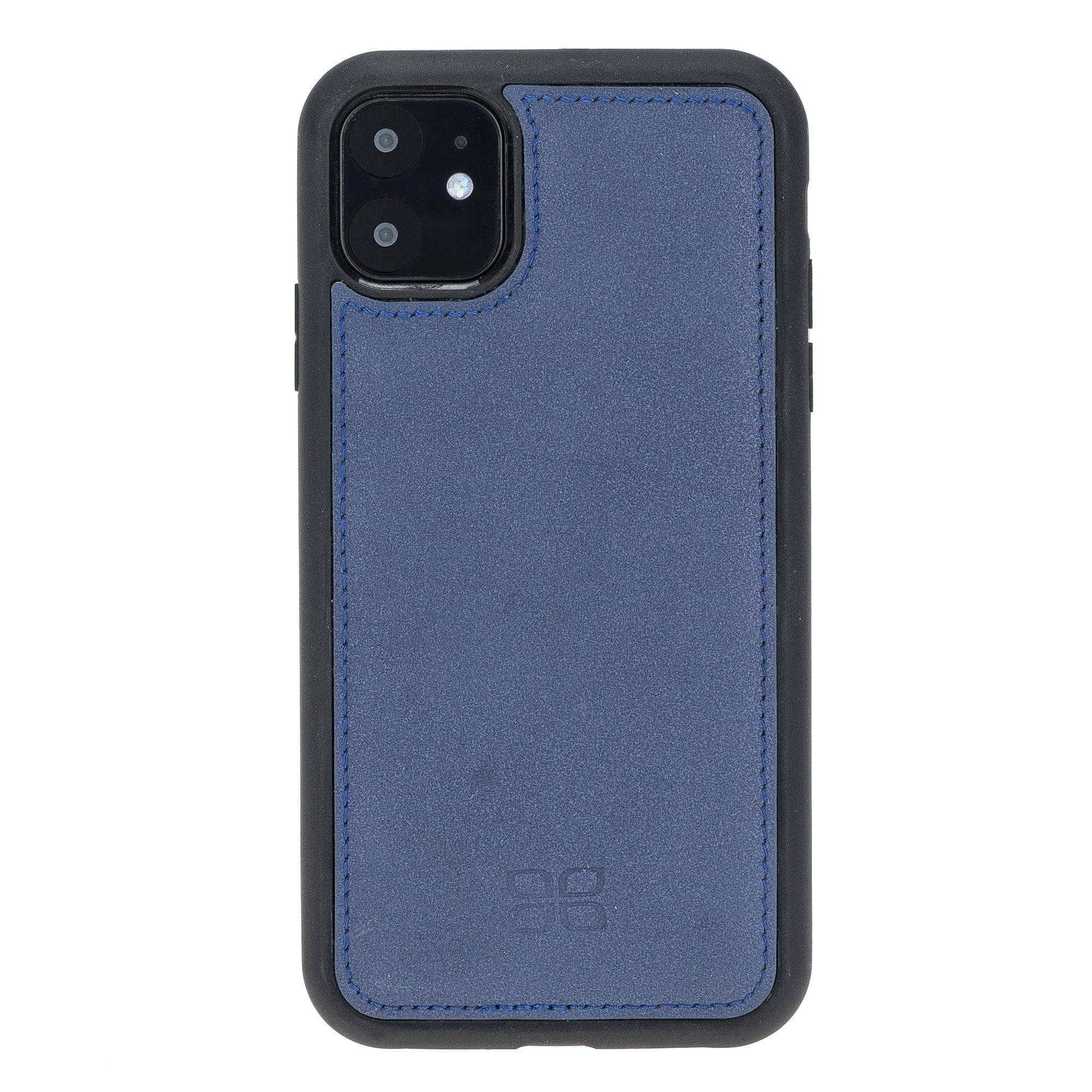 Flex Cover Leather Back Cover Case for Apple iPhone 11 Series iPhone 11 6.1" / Navy Blue Bouletta LTD