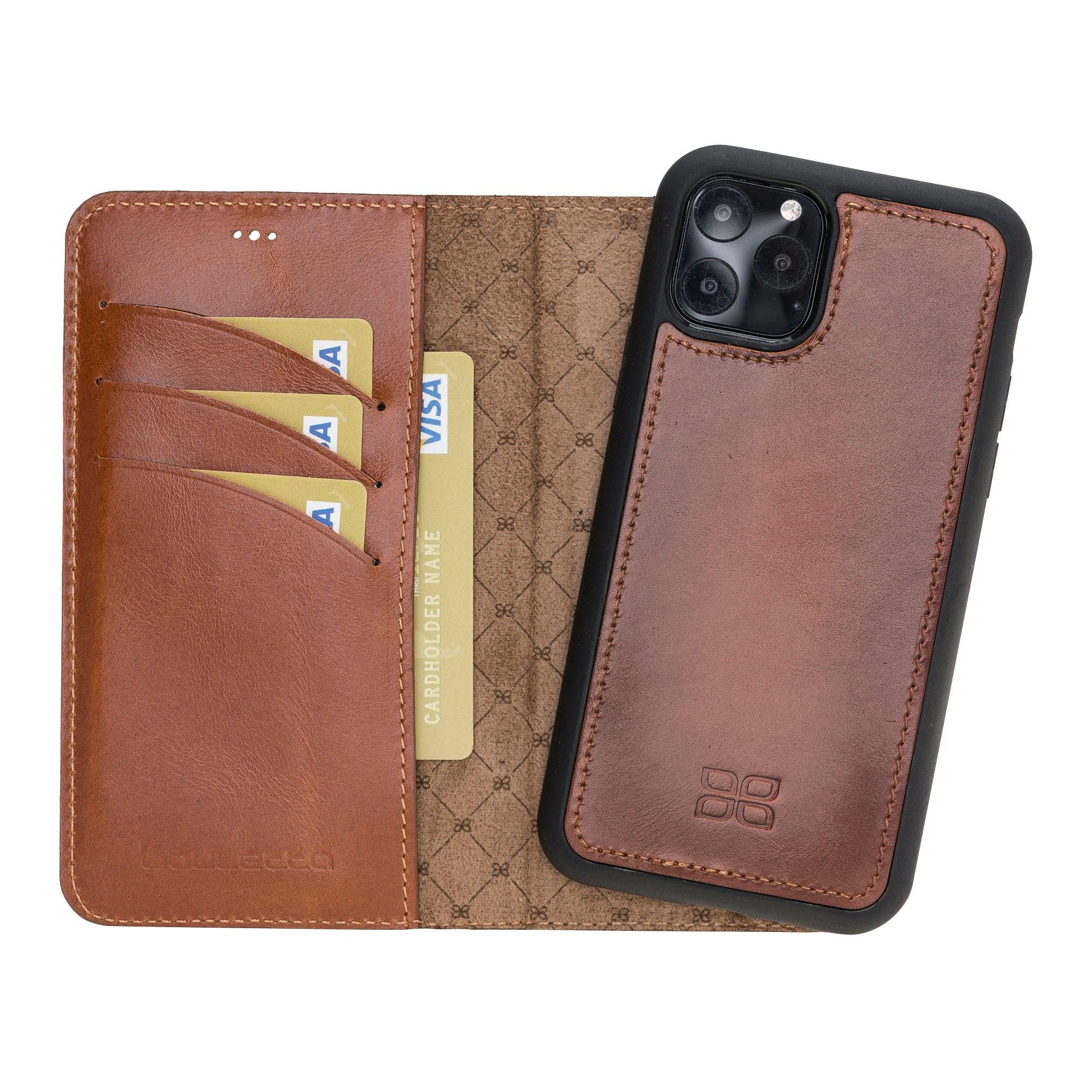 Magnetic Detachable Leather Phone Case for Apple iPhone 11 Series iPhone 11 Pro / Tan Bouletta LTD