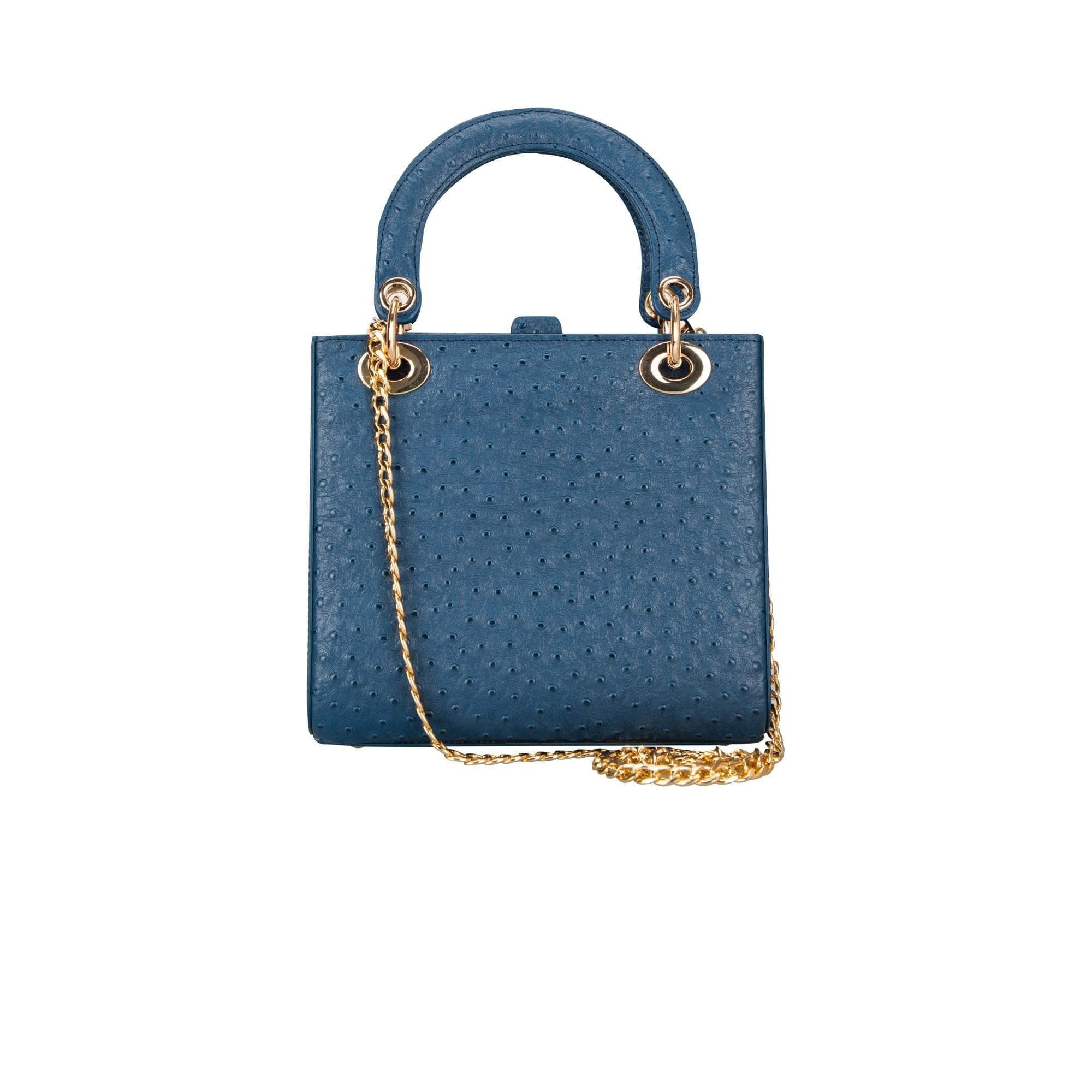 Pinny Geniune Leather Women’s Bag Cobalt Blue Ostrich Bouletta B2B