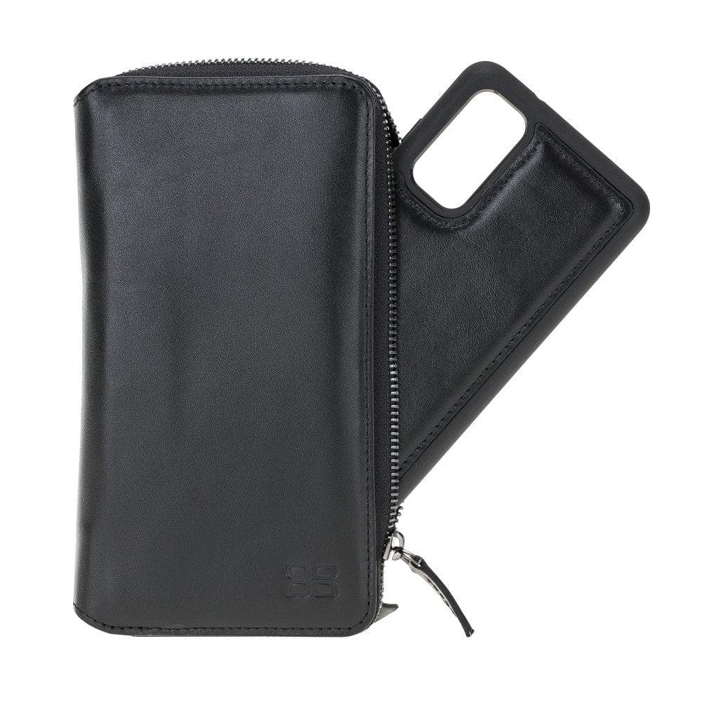 Samsung Galaxy S10 Series Leather Pounch Magnetic Cover Case Samsung S10 / Rustic Black Bouletta